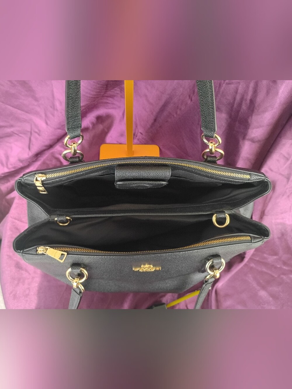 Coach Black Leather Christie Shoulder Bag with Gold Hardware - Picture 5 of 14